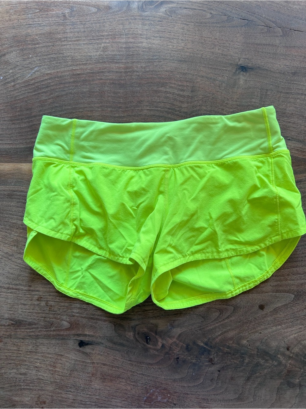 Lululemon speed up shorts 2.5” size 4 neon green